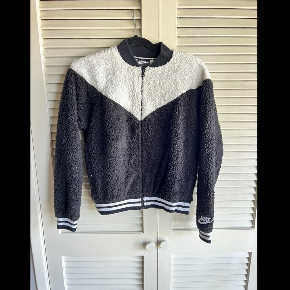 Nike super soft black and white bomber jacket - Size Small
